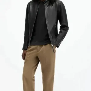 All Saints Cora Black Leather Jacket