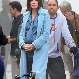 Bird Box Malorie Hayes Long Fur Collar Blue Coat