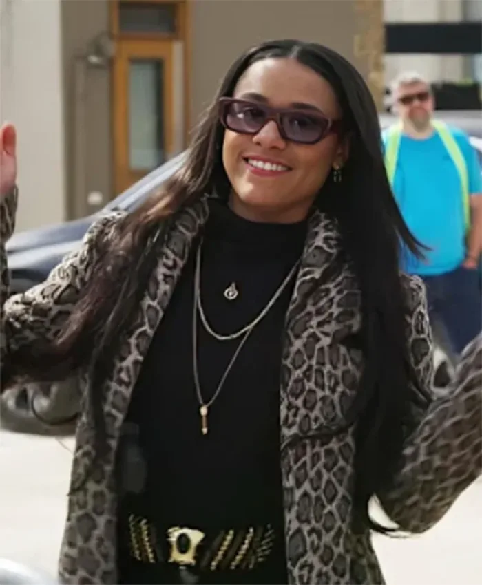 Love Hurts Ariana Debose Leopard Coat - Image 2