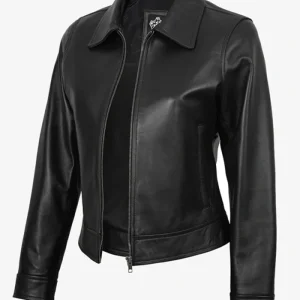 Classic Harrington Black Leather Jacket