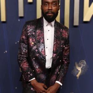 Corey Hendrix Emmys Red Carpet Floral Motifs Print Blazer