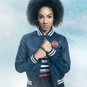 Doctor Who Bill Varsity Satin Jacket