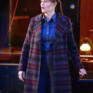 Ellie Reed The Adam Project Plaid Coat