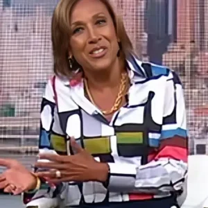Good Morning America Robin Roberts Abstract Shirt