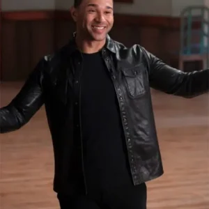 High School Musical S03 Mr Mazzara Black Leather Jacket
