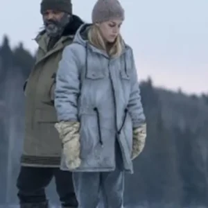 Hold The Dark Medora Slone Blue Hooded Coat