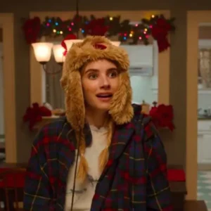 Holidate Sloane Checkered Cotton Checkered Plaid Coat