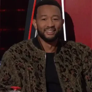John Legend Leopard Vintage Bomber Jacket