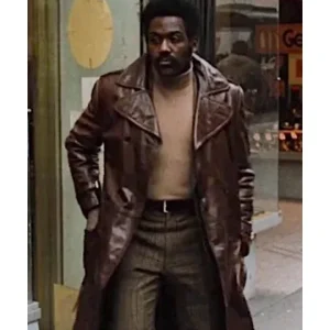 John Shaft 1971 Brown Leather Long Coat