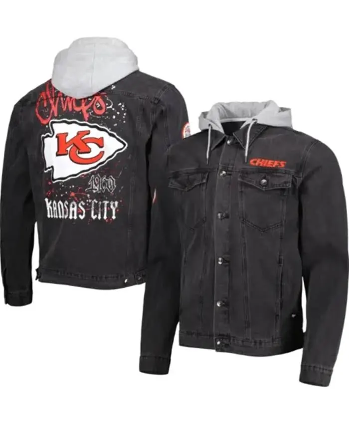 Kansas City Chiefs Charles Black Denim Trucker Jacket