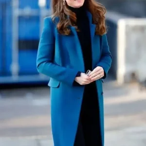 Kate Middleton Teal Blue Trench Coat