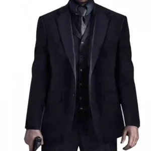 Keanu Reeves John Wick Three Piece Black Prom Dinner Suit