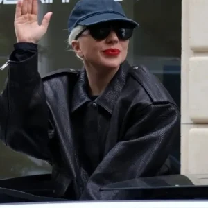 Lady Gaga Paris Olympic 2024 Leather Jacket