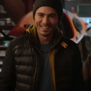 Love Hard 2021 Darren Barnet Black Parachute Puffer Jacket