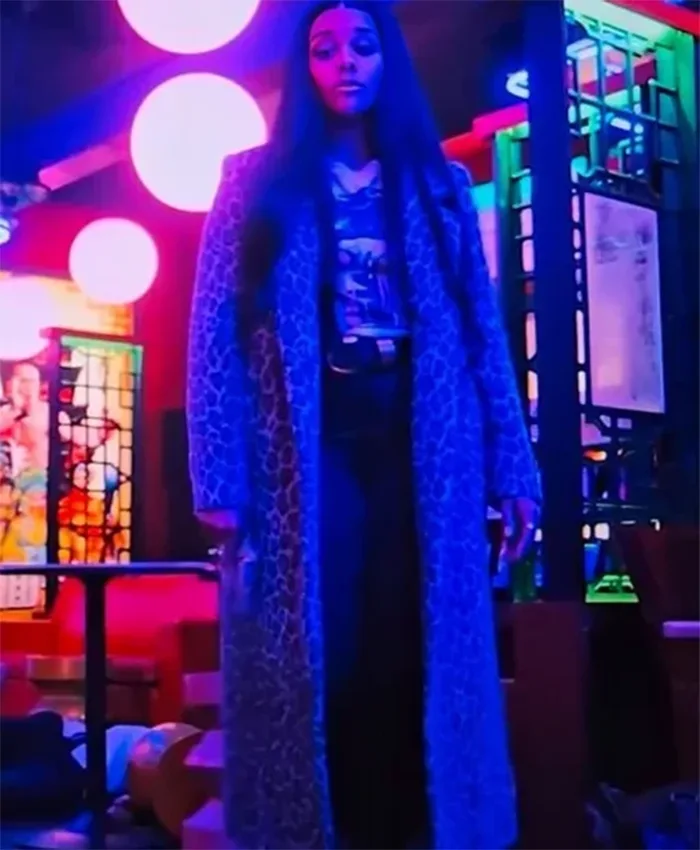 Love Hurts Ariana Debose Leopard Coat - Image 3