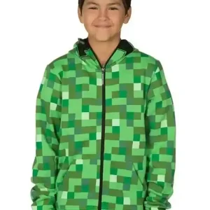 Minecrift Creeper Green Fleece Hoodie