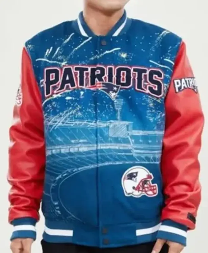 New England Patriots Printed Bomber Jacket