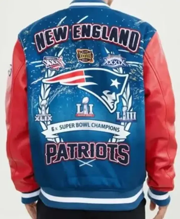 New England Patriots Printed Bomber Jacket - Image 2