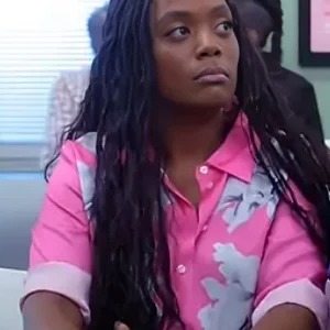 Sistas S07 Novi Brown Pink Orchid Print Shirt