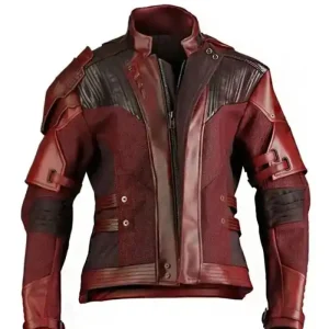 Star Lord Avengers Infinity War Maroon Leather Jacket