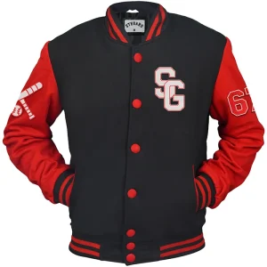 Stegaro Black And Red Varsity Jacket