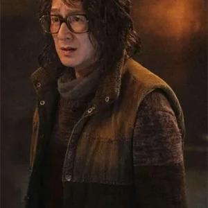 The Electric State Ke Huy Quan Brown Corduroy Vest