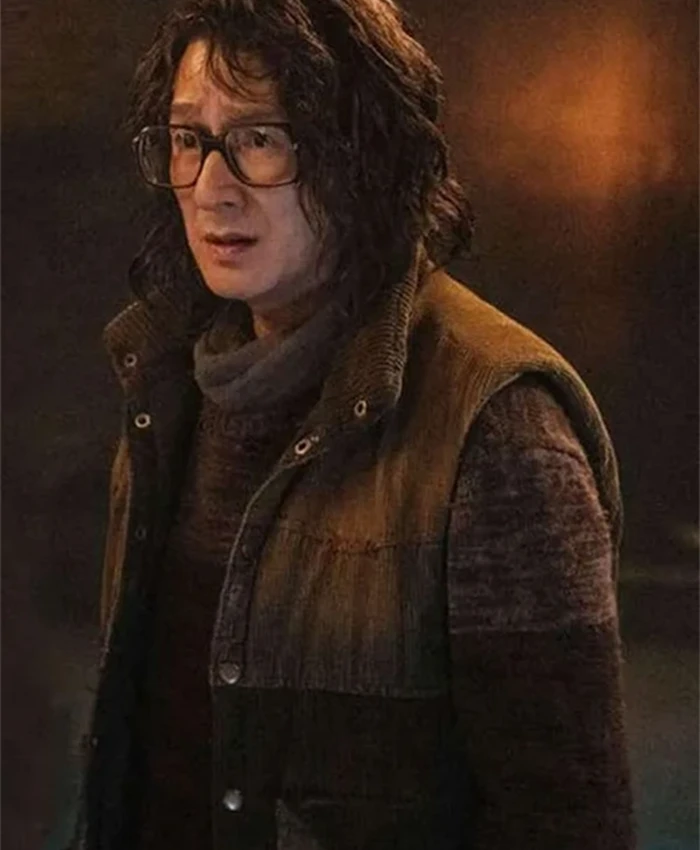 The Electric State Ke Huy Quan Brown Corduroy Vest