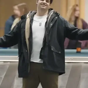 The Recruit Owen Hendricks Black Hooded Cotton Jacket