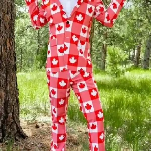 Toronto Maple Leaf Red And White Suit