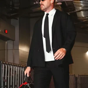 Travis Kelce Striking Black Blazer