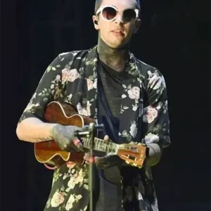 Tyler Joseph Black Flower Shirt